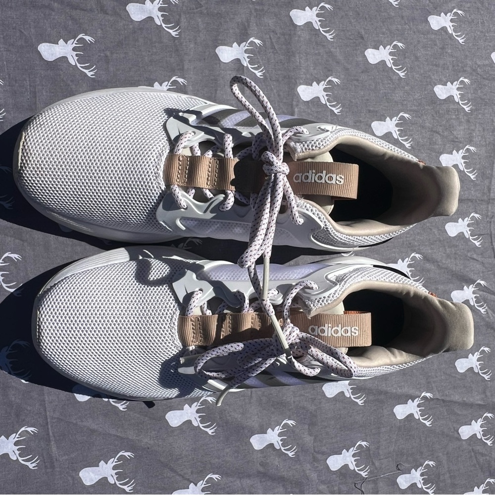 Adidas Light Gray Mesh Sneakers